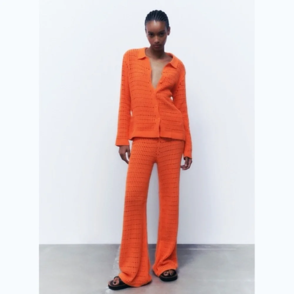 Zara 2pc  Matching Set Wide Pands And Top Size S